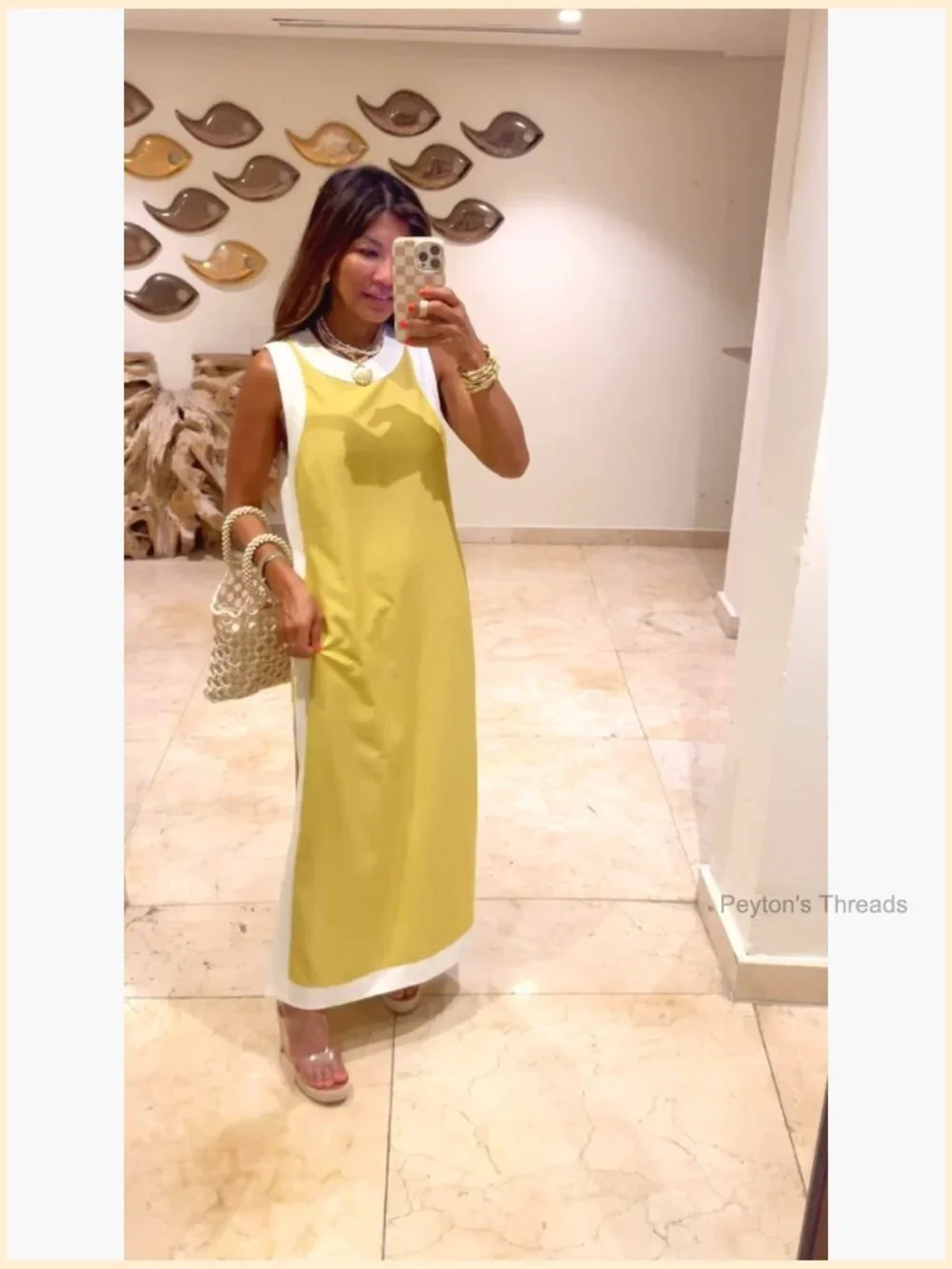 2 Piece Sets Boho Color Block Sleeveless Maxi Dress Matching Shorts with Pockets